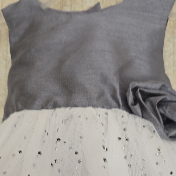 Toddler Marmellata Gray & White Embellished Tiered Dress - Picture 6 of 9